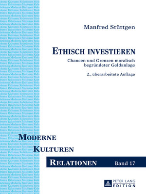 cover image of Ethisch investieren